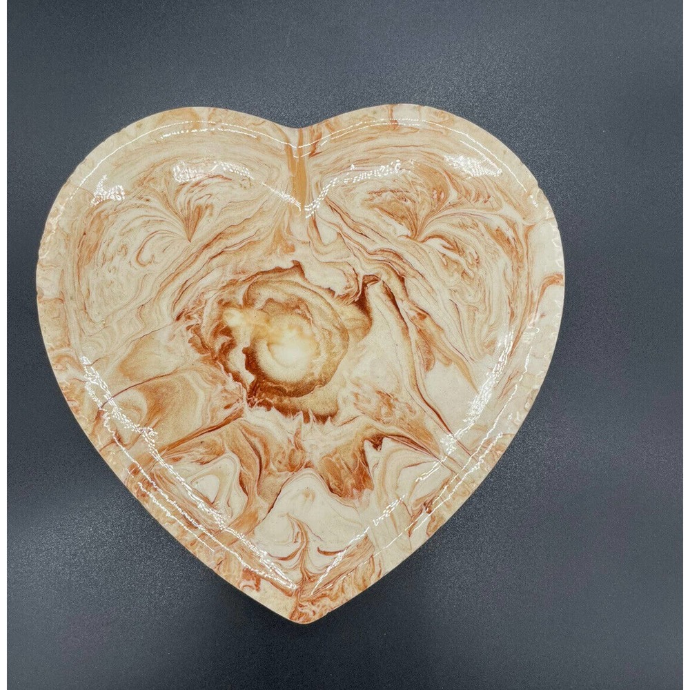 Vintage Sitka Alaska Ashtray Clay Handmade Heart Color Swirl Ceramitique Smoke